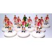 Subbuteo Andrew Table Soccer Denmark 1986 World Cup Away kit on Classic Hasbro Bases